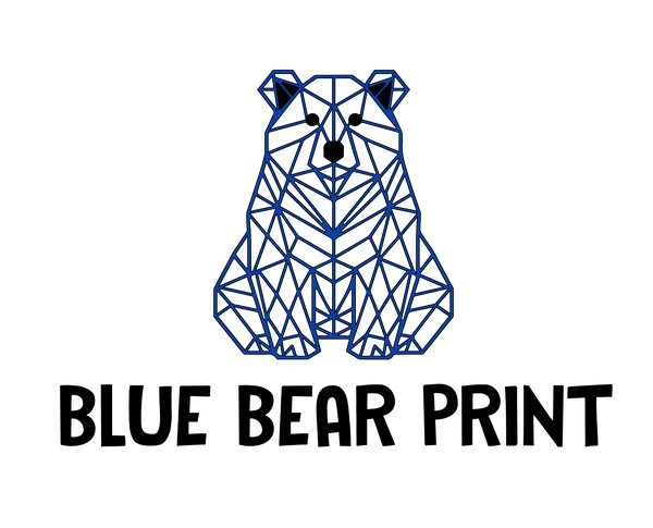 Blue Bear Print